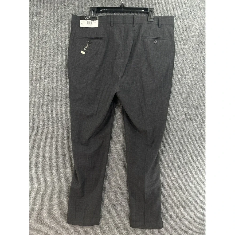Lauren Ralph Lauren Suit Trousers Mens 38x34 Grey Blue NEW Ultraflex Classic Fit